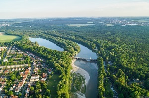 der Augsburger Stadtwald ist aus der Luft fotografiert worden