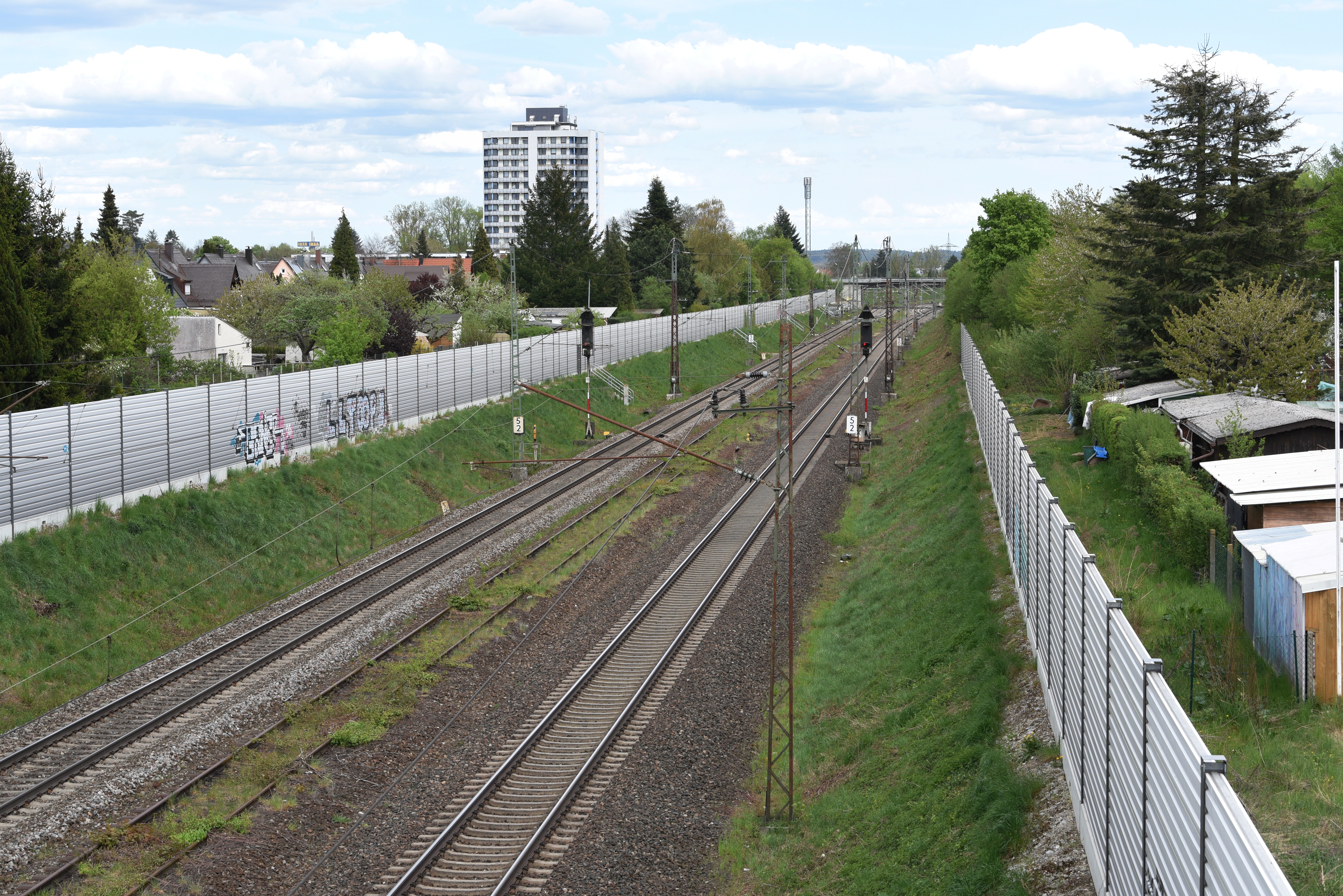 Bahngeleise, die in die Weite führen