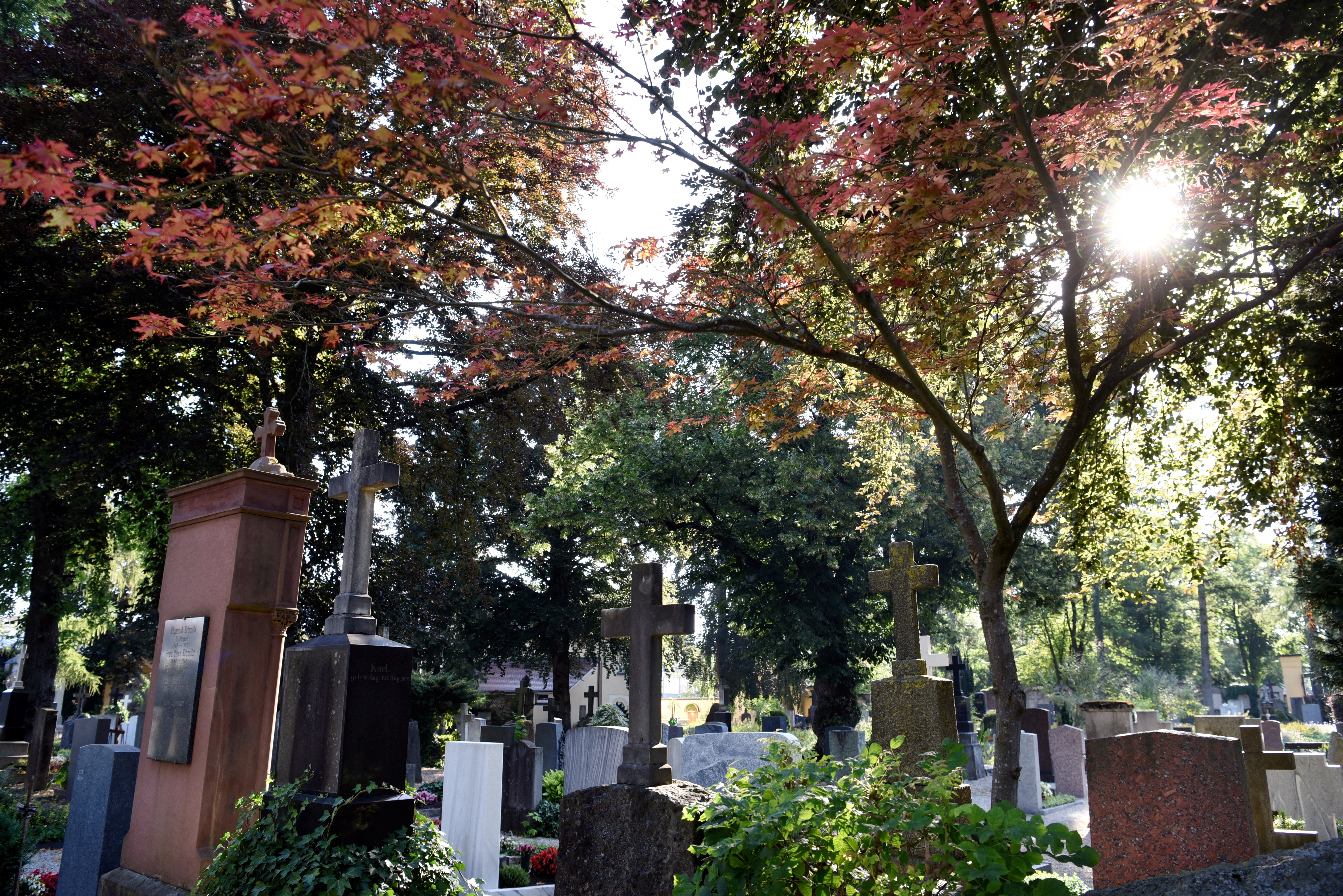 Der Protestantische Friedhof in Augsburg.